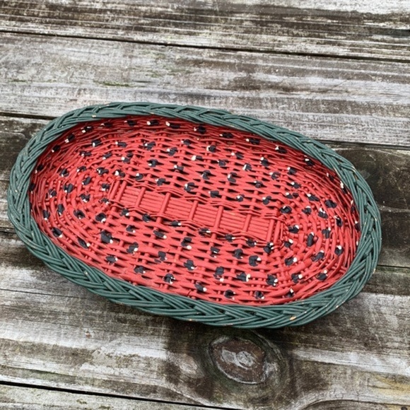 Watermelon Wicker Serving Tray - Picture 1 of 8